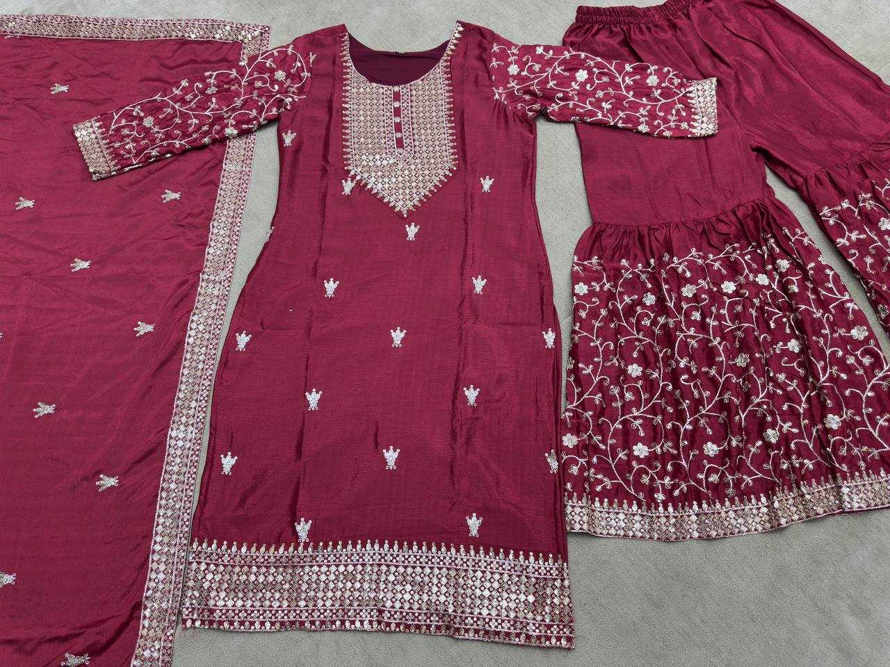 Ynf Chinon KESH533 5084 Suits & Dresses Wholesale Ladies Suits Sharara Salwar Suits Embroidery Suits Wedding Suits Manufacturer