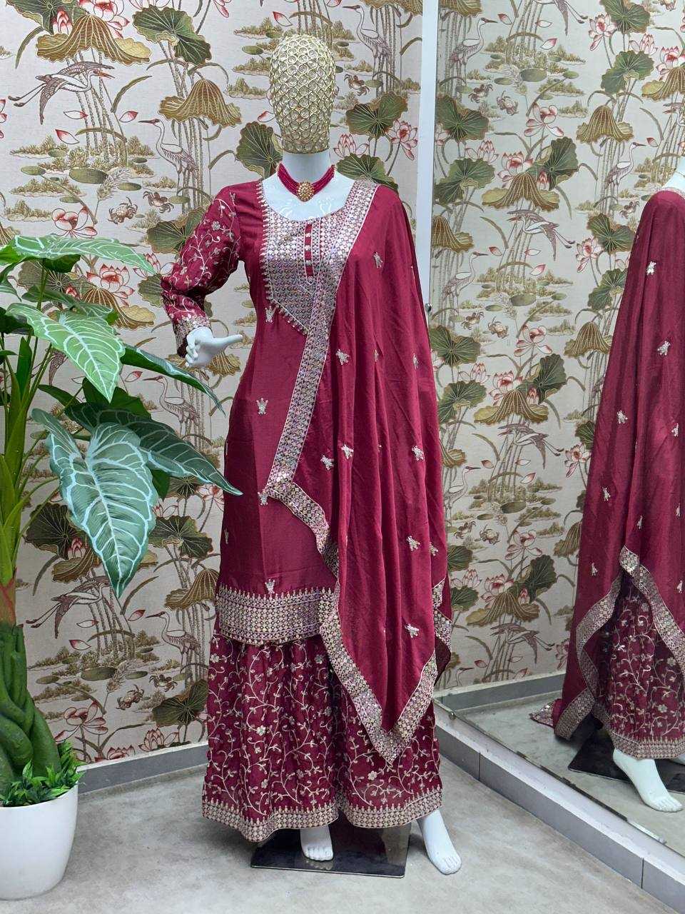 Ynf Chinon KESH533 5084 Suits & Dresses Wholesale Ladies Suits Sharara Salwar Suits Embroidery Suits Wedding Suits Manufacturer