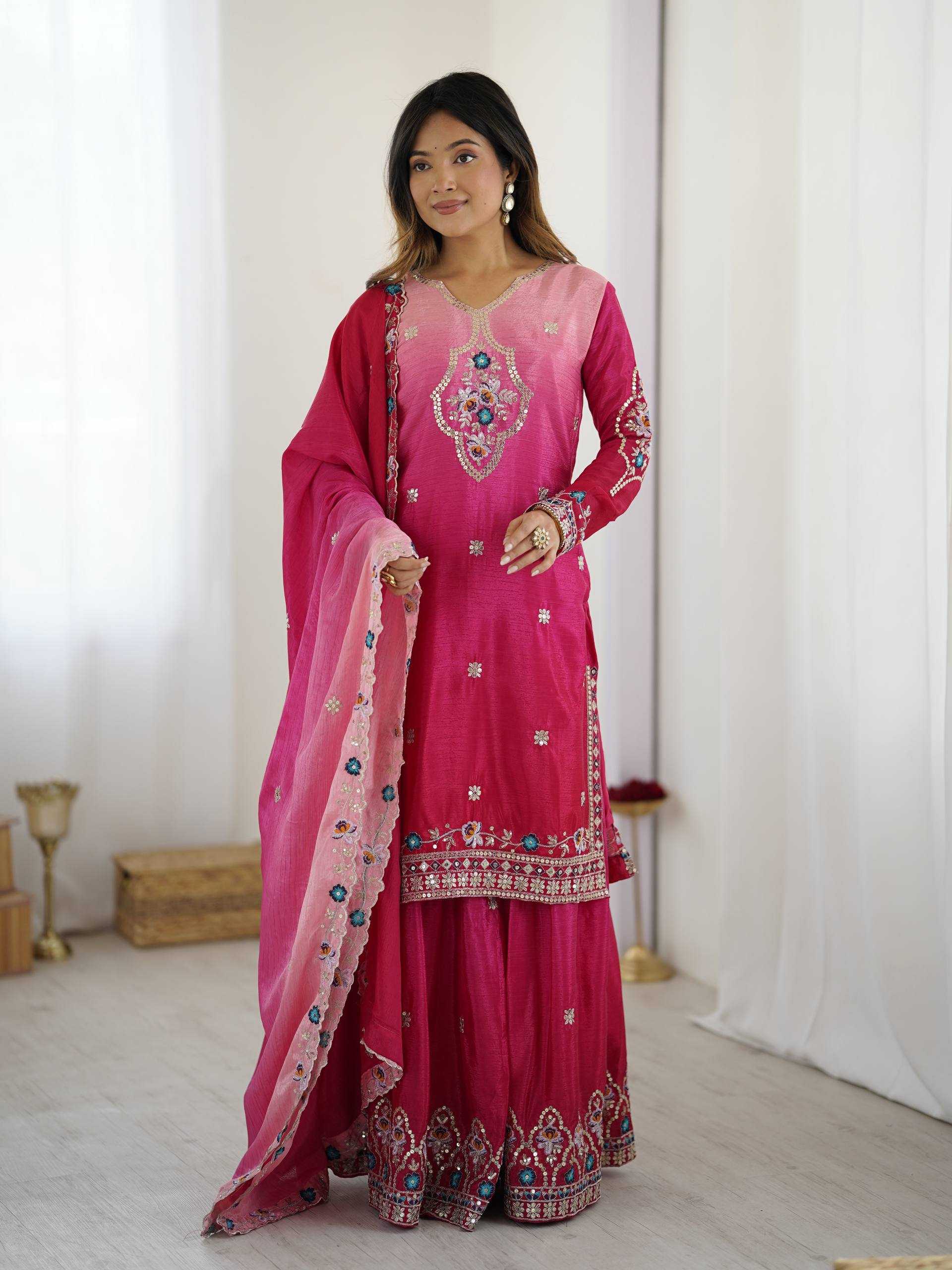 Ynf Chinon KESH533 5121 Suits & Dresses Wholesale Ladies Suits Sharara Salwar Suits Embroidery Suits Wedding Suits Manufacturer