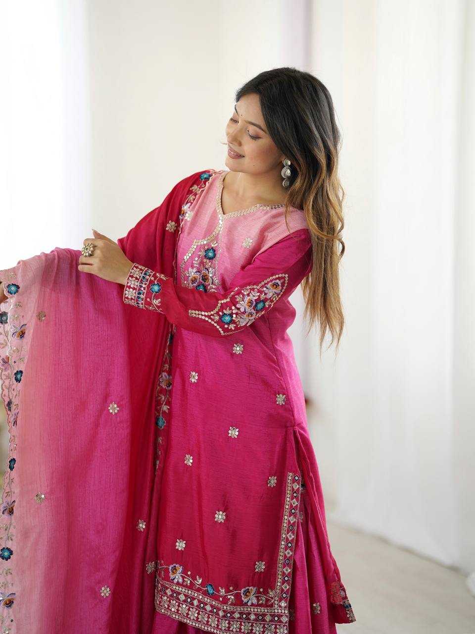 Ynf Chinon KESH533 5121 Suits & Dresses Wholesale Ladies Suits Sharara Salwar Suits Embroidery Suits Wedding Suits Manufacturer