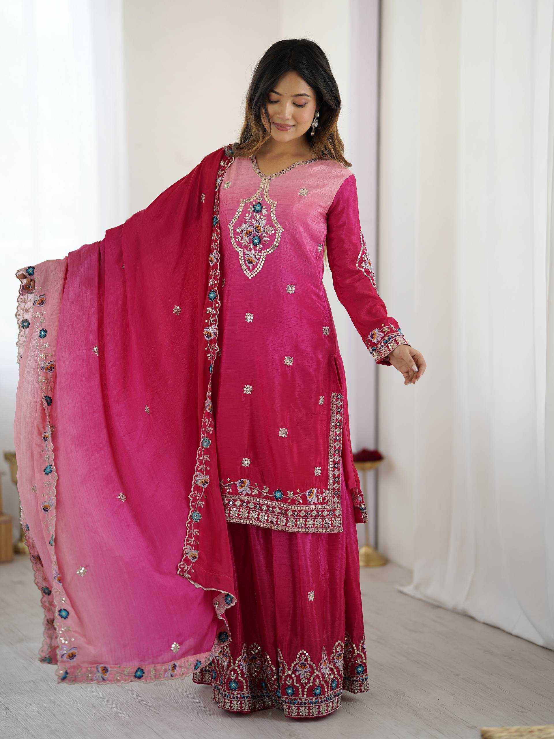 Ynf Chinon KESH533 5121 Suits & Dresses Wholesale Ladies Suits Sharara Salwar Suits Embroidery Suits Wedding Suits Manufacturer