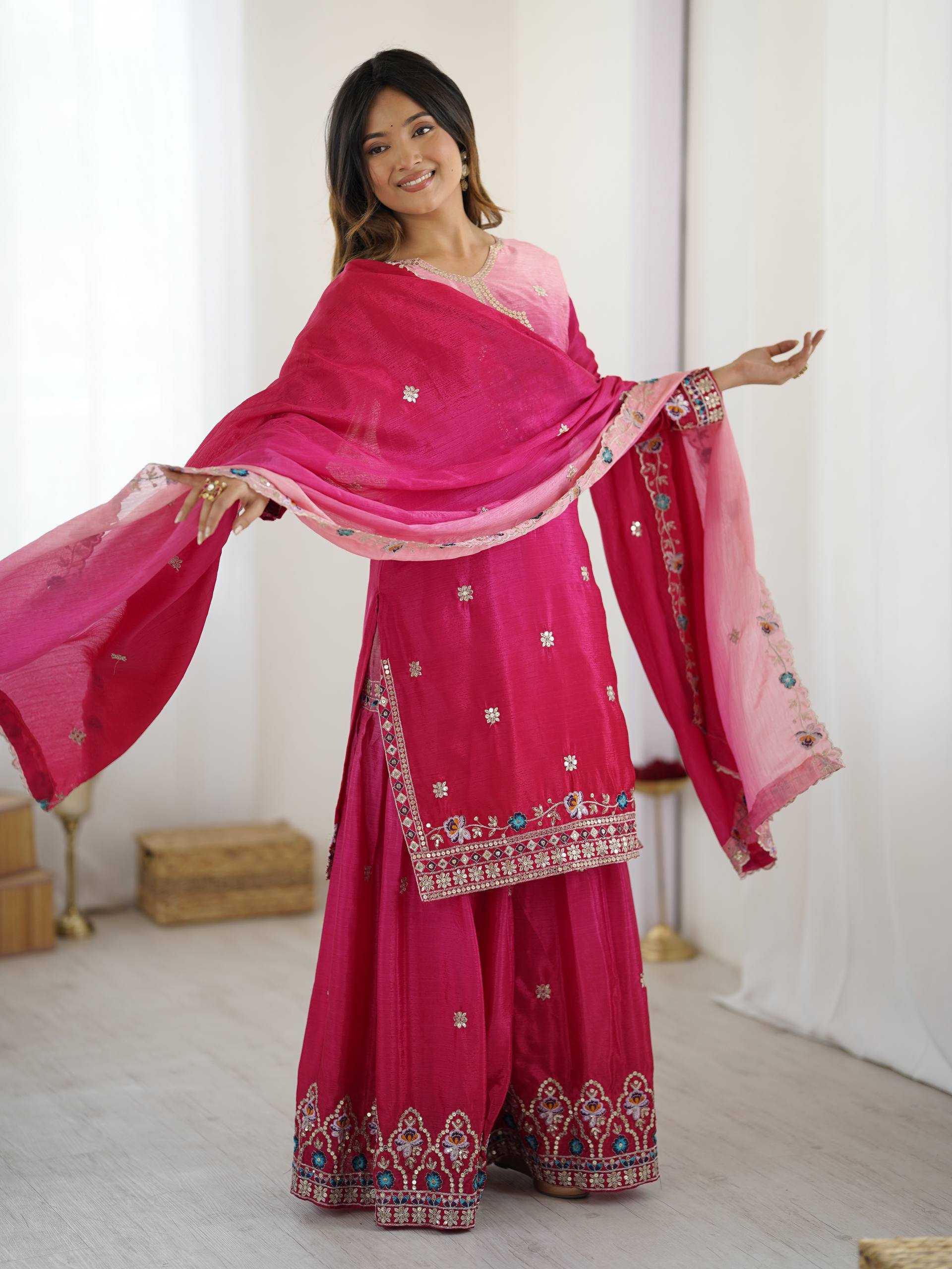 Ynf Chinon KESH533 5121 Suits & Dresses Wholesale Ladies Suits Sharara Salwar Suits Embroidery Suits Wedding Suits Manufacturer
