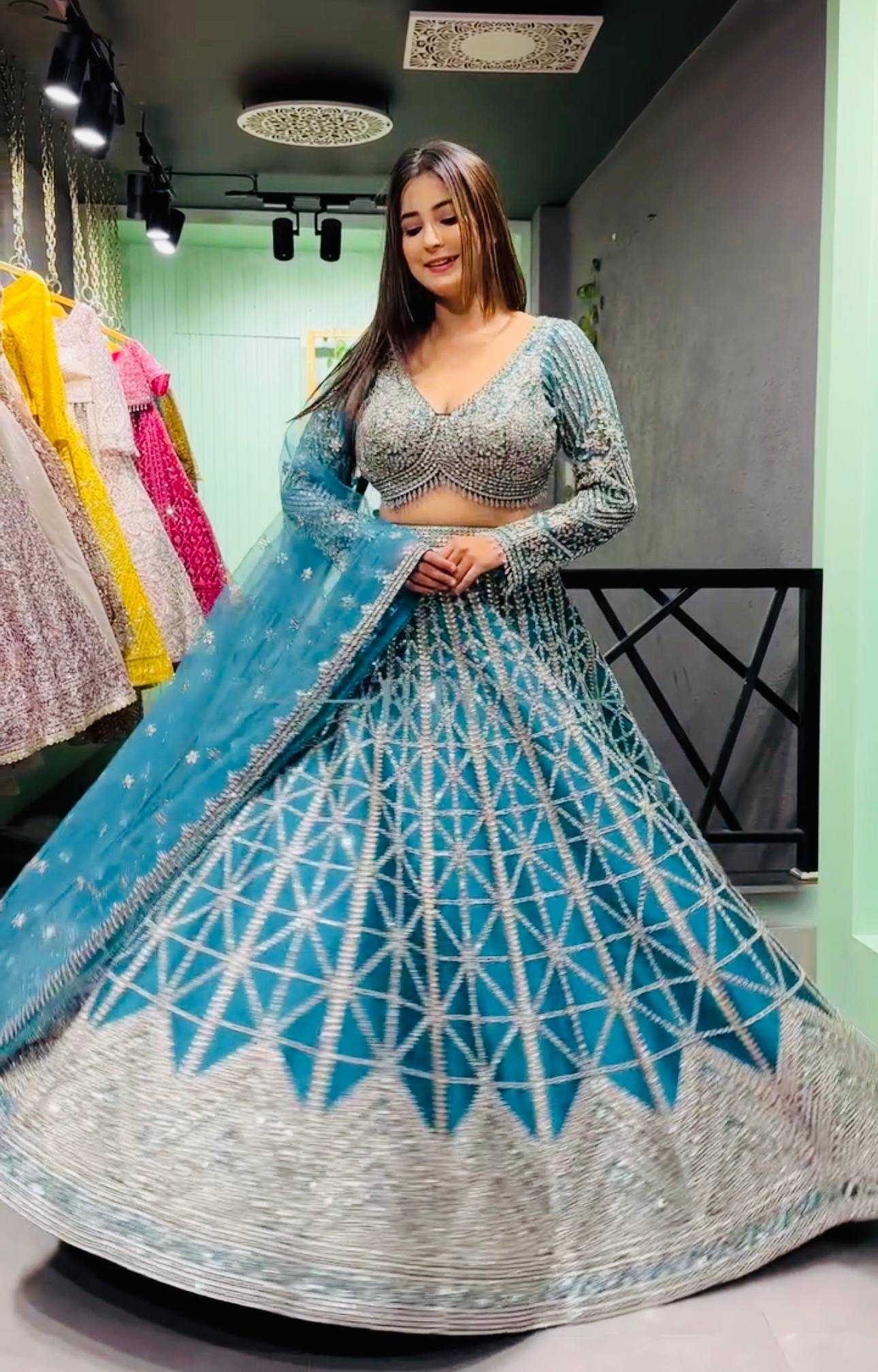 Ynf Chinon KESH533 5124 Lehengas Wholesale Fancy Lehenga Wedding Lehenga Embroidered Lehenga Sequins Lehenga Lehenga With Cancan Manufacturer