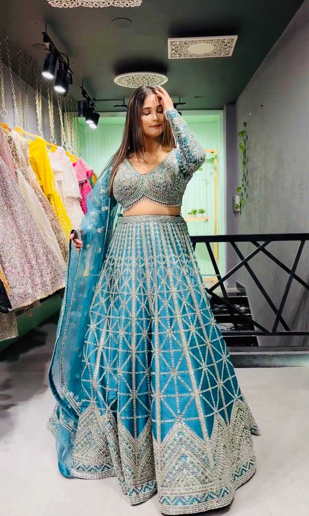 Ynf Chinon KESH533 5124 Lehengas Wholesale Fancy Lehenga Wedding Lehenga Embroidered Lehenga Sequins Lehenga Lehenga With Cancan Manufacturer