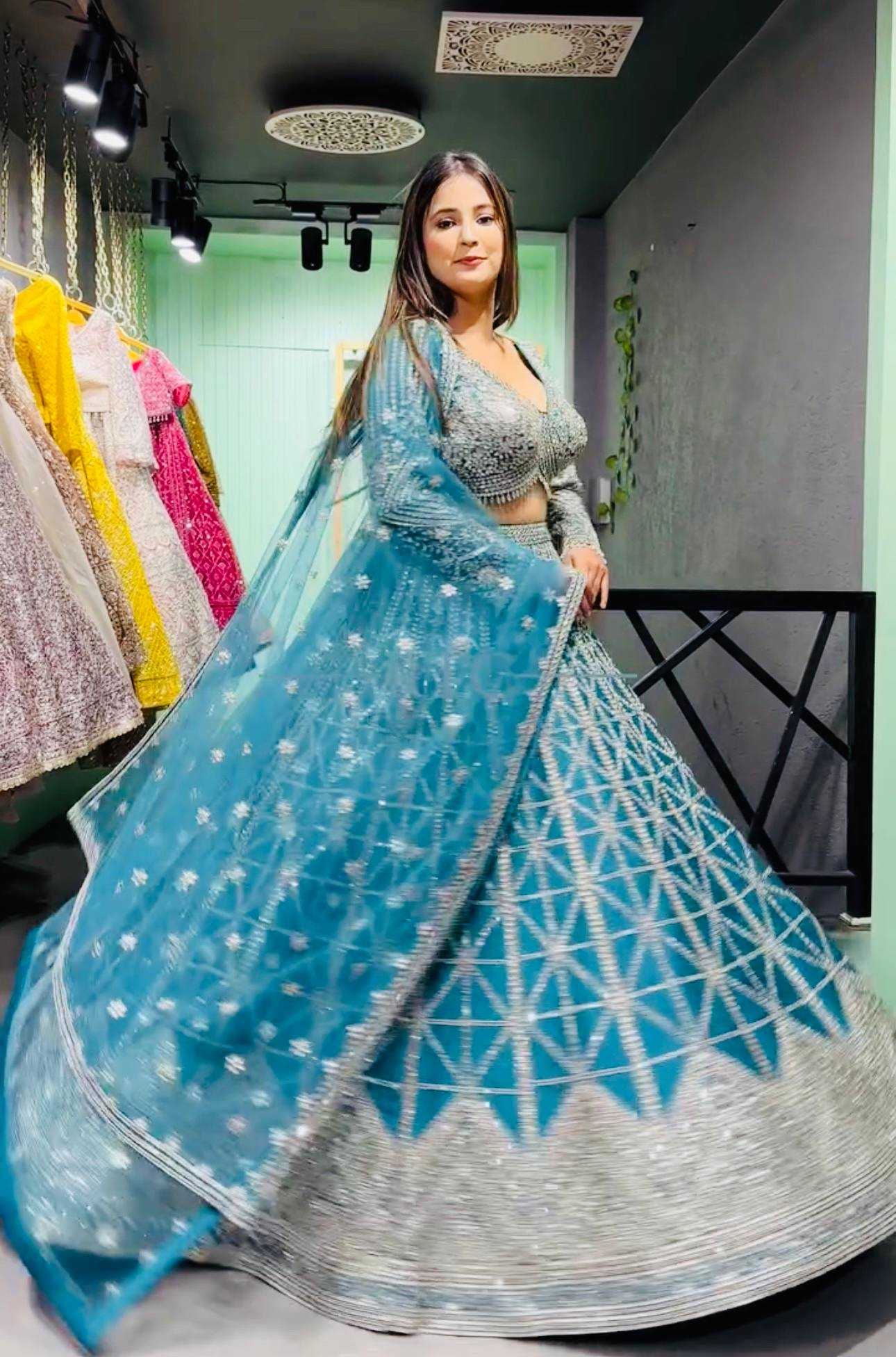 Ynf Chinon KESH533 5124 Lehengas Wholesale Fancy Lehenga Wedding Lehenga Embroidered Lehenga Sequins Lehenga Lehenga With Cancan Manufacturer