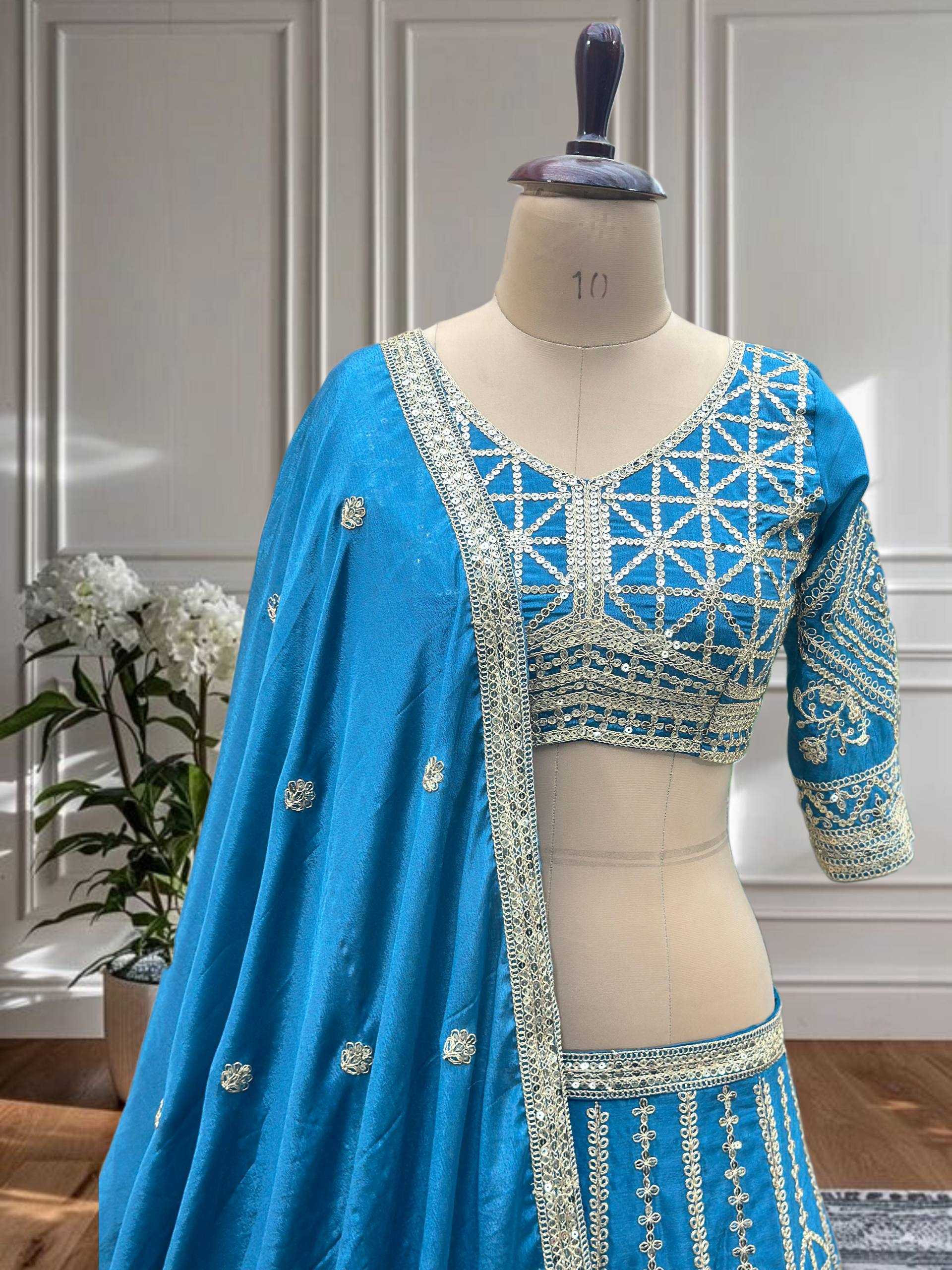 Ynf Chinon KESH533 5124 Lehengas Wholesale Fancy Lehenga Wedding Lehenga Embroidered Lehenga Sequins Lehenga Lehenga With Cancan Manufacturer