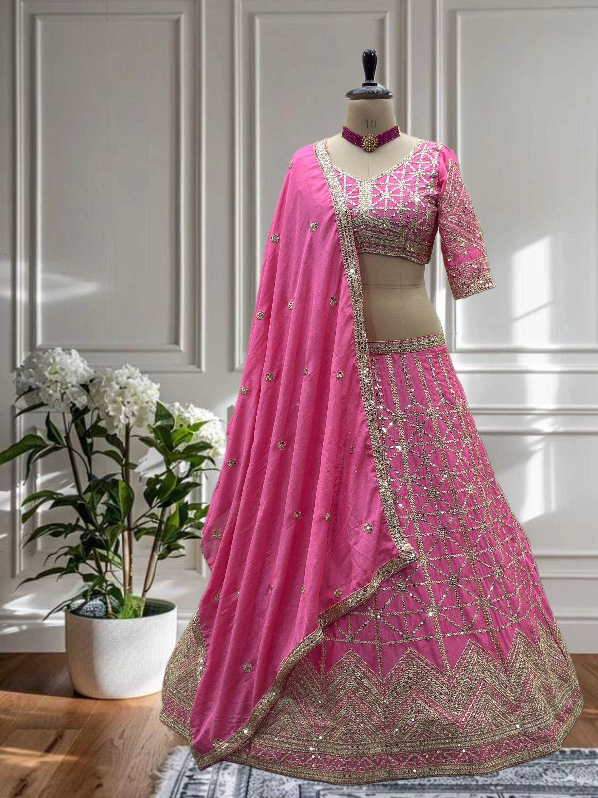 Ynf Chinon KESH533 5124 Lehengas Wholesale Fancy Lehenga Wedding Lehenga Embroidered Lehenga Sequins Lehenga Lehenga With Cancan Manufacturer