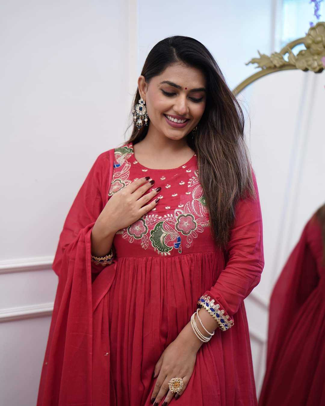 Ynf Chinon KESH545 1019 Gowns Wholesale Printed Gowns Embroidery Gowns Manufacturer
