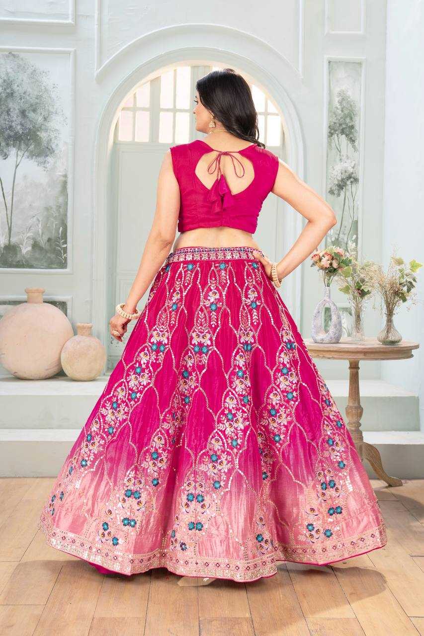Ynf Chinon Lehengas Wholesale Fancy Lehenga Embroidered Lehenga Lehenga For Engagement Sequins Lehenga Lehenga With Cancan Manufacturer