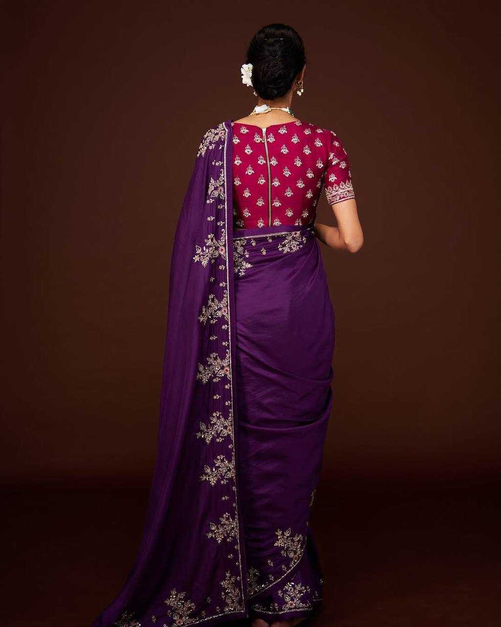 Ynf Chinon RIN105 SAHIBA Sarees Wholesale Party Wear Sarees Fancy Sarees Sequence Sarees Embroidered Sarees Zari Border Sarees Manufacturer