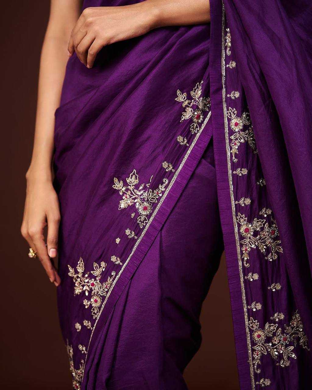 Ynf Chinon RIN105 SAHIBA Sarees Wholesale Party Wear Sarees Fancy Sarees Sequence Sarees Embroidered Sarees Zari Border Sarees Manufacturer