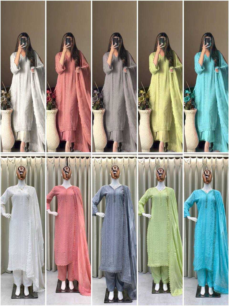 Ynf Chinon RIN110 322 Suits & Dresses Wholesale Ladies Suits Embroidery Suits Designer Suits Manufacturer