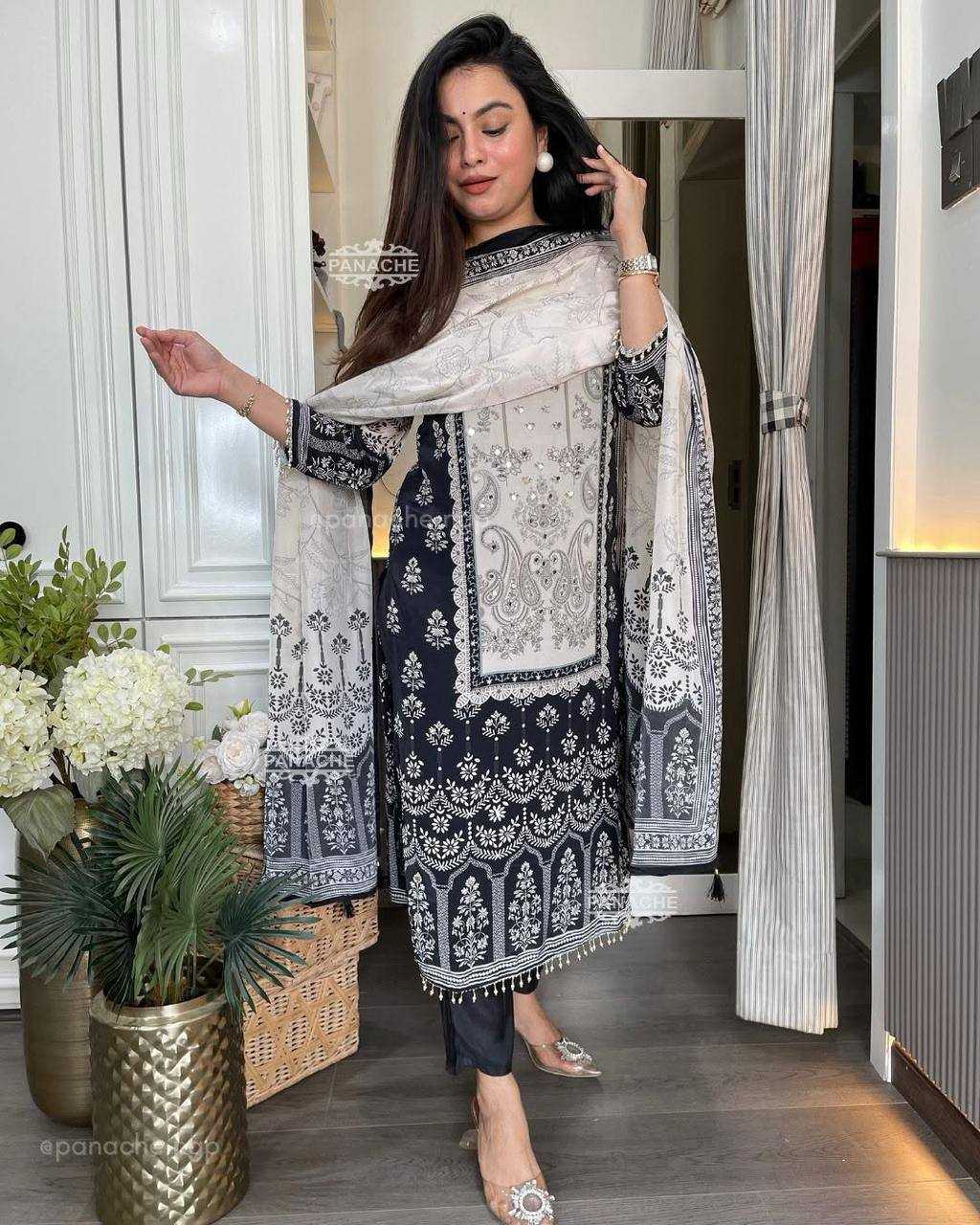 Ynf Chinon RIN110 337 Suits & Dresses Wholesale Ladies Suits Printed Suits Party wear suits Manufacturer
