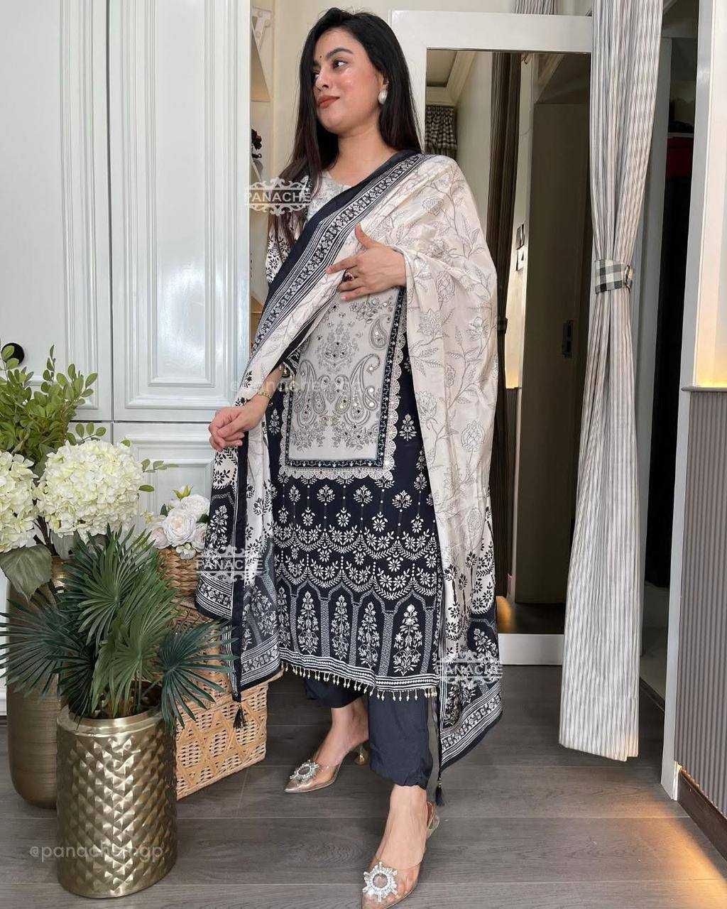 Ynf Chinon RIN110 337 Suits & Dresses Wholesale Ladies Suits Printed Suits Party wear suits Manufacturer