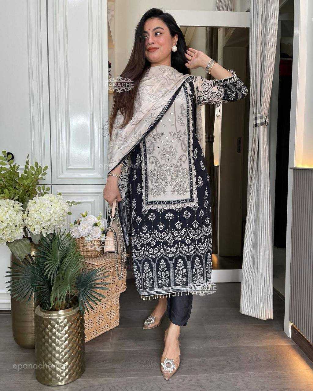 Ynf Chinon RIN110 337 Suits & Dresses Wholesale Ladies Suits Printed Suits Party wear suits Manufacturer