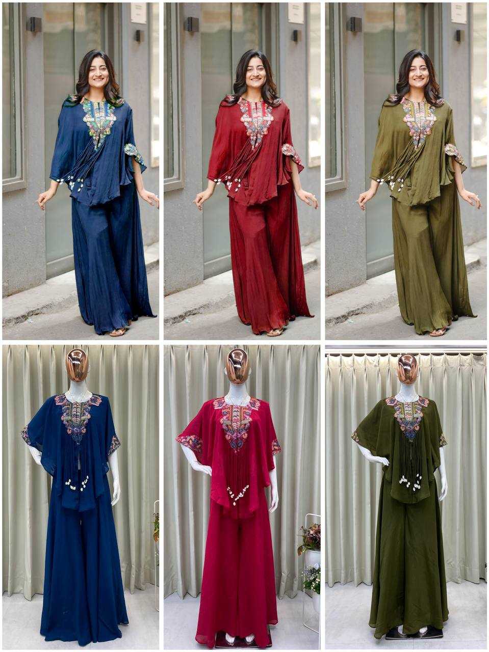 Ynf Chinon RIN110 349 Suits & Dresses Western Wears Festive Collections Wholesale Palazzo Suit Embroidered Suits Party Wear Dresses Manufacturer