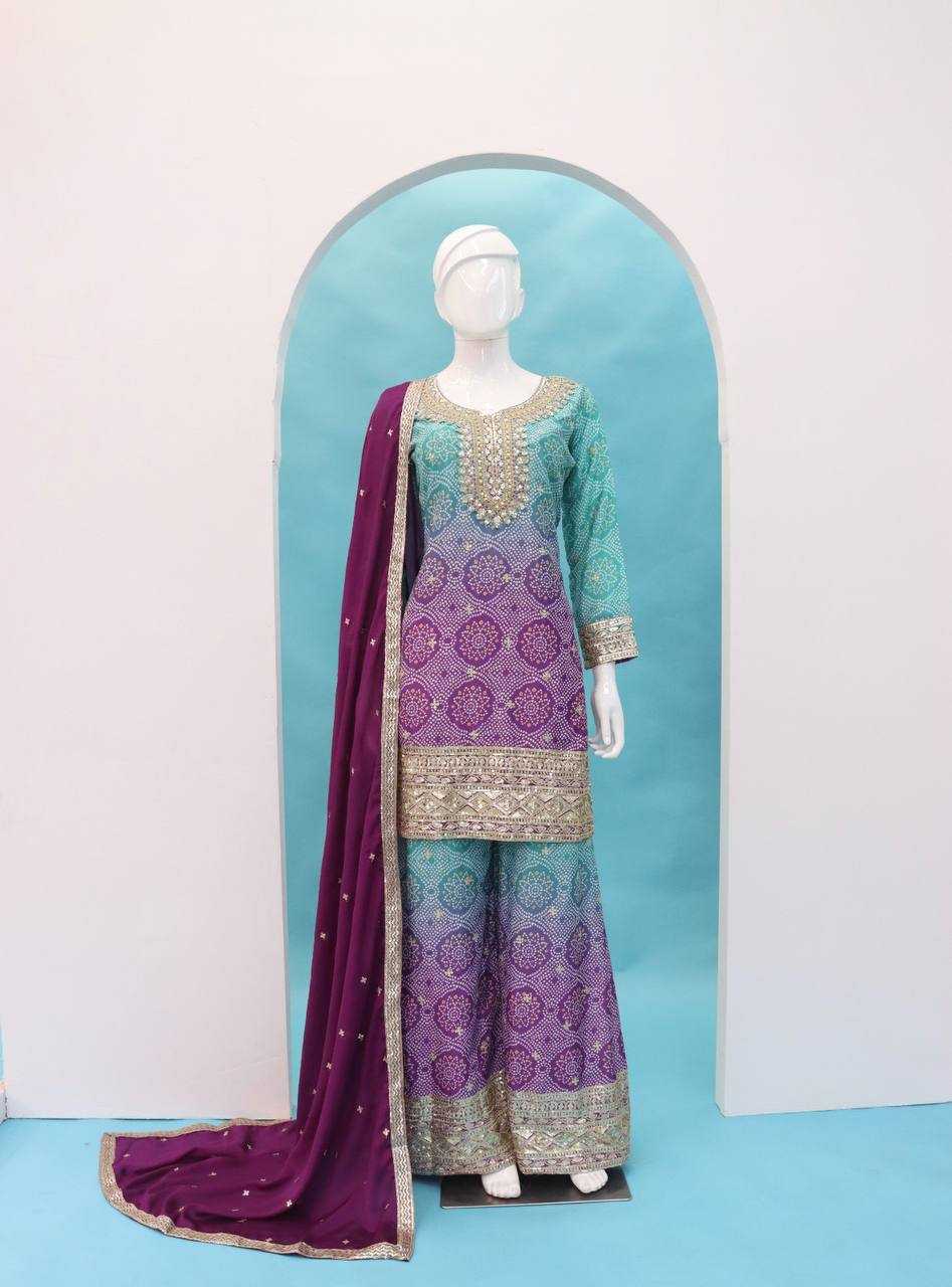 Ynf Chinon RIN131 7484 Suits & Dresses Wholesale Ladies Suits Sharara Salwar Suits Embroidery Suits Manufacturer