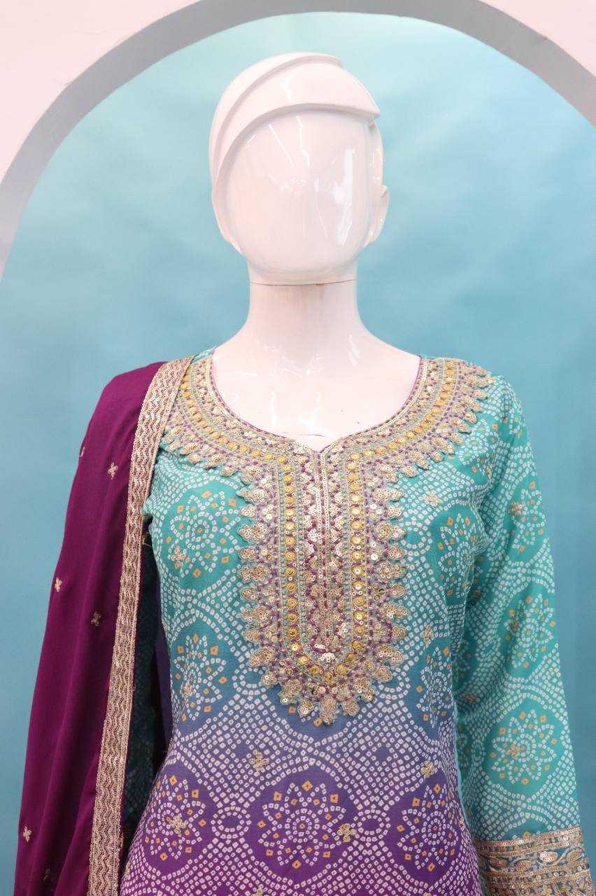Ynf Chinon RIN131 7484 Suits & Dresses Wholesale Ladies Suits Sharara Salwar Suits Embroidery Suits Manufacturer