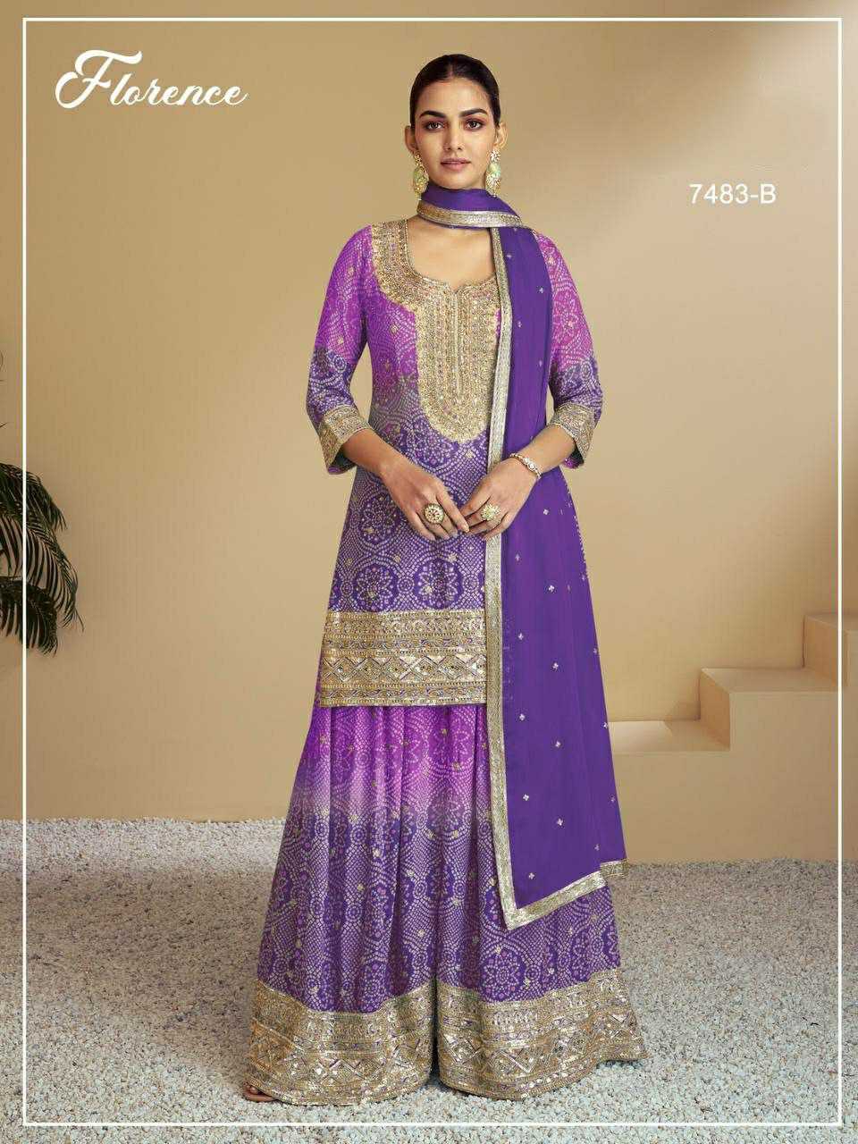 Ynf Chinon RIN131 7484 Suits & Dresses Wholesale Ladies Suits Sharara Salwar Suits Embroidery Suits Manufacturer