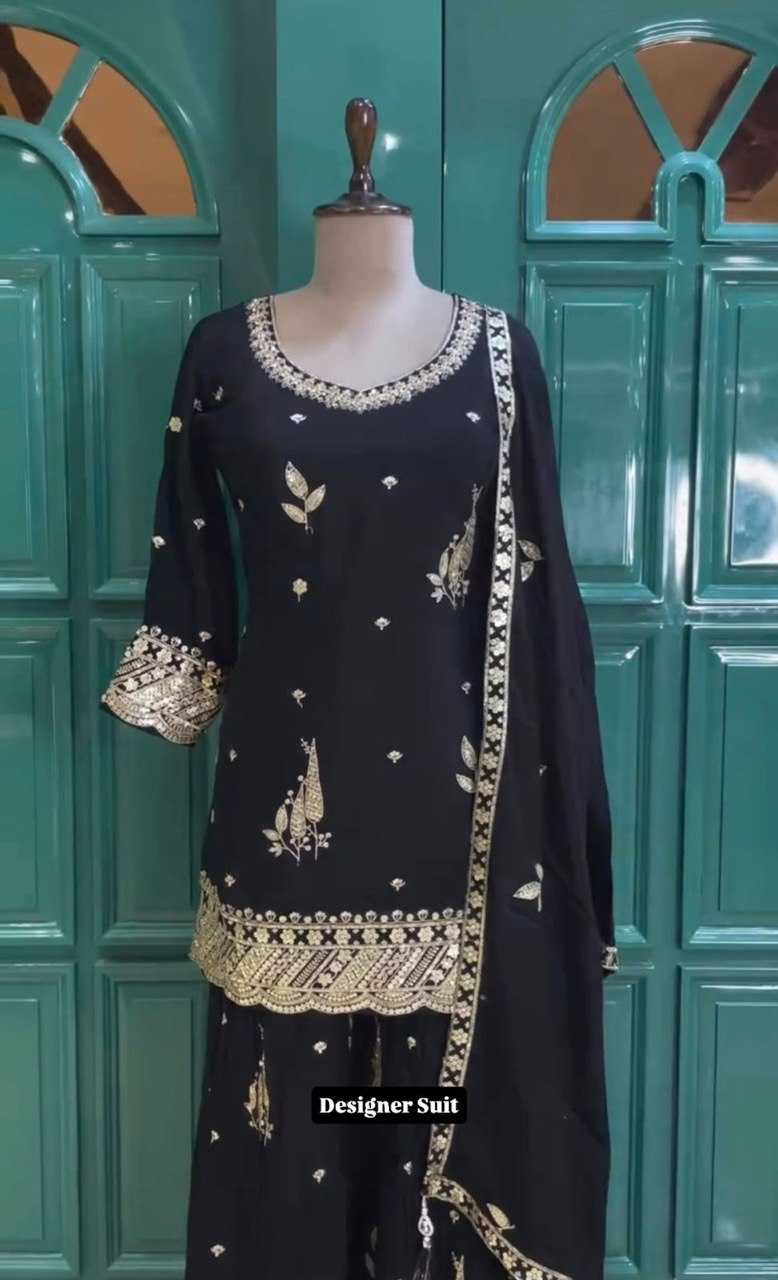 Ynf Chinon RIN133 1515 Suits & Dresses Wholesale Sharara Salwar Suits Embroidery Suits Party wear suits Manufacturer