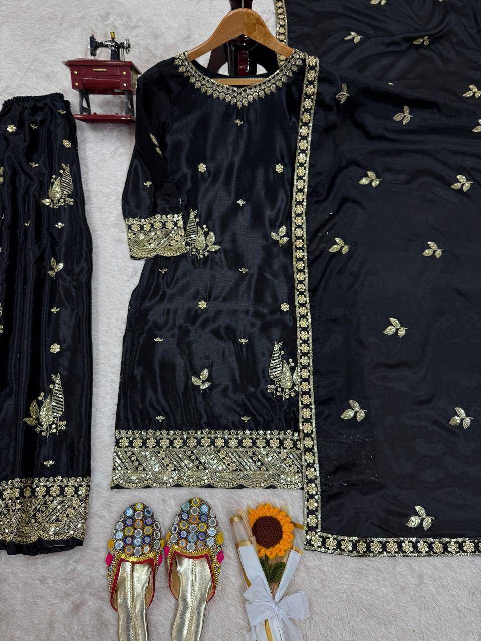 Ynf Chinon RIN133 1515 Suits & Dresses Wholesale Sharara Salwar Suits Embroidery Suits Party wear suits Manufacturer