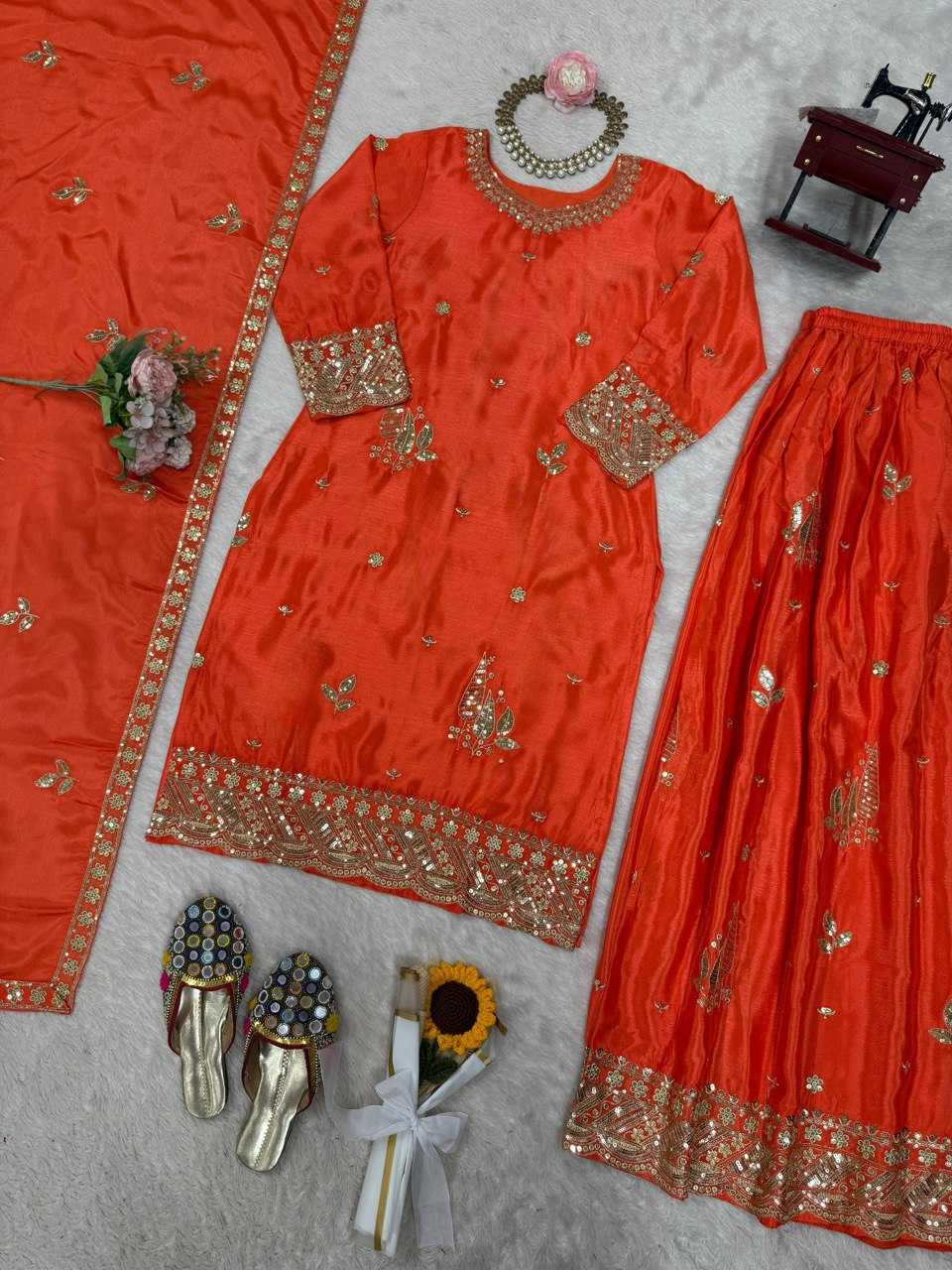 Ynf Chinon RIN133 1515 Suits & Dresses Wholesale Sharara Salwar Suits Embroidery Suits Party wear suits Manufacturer