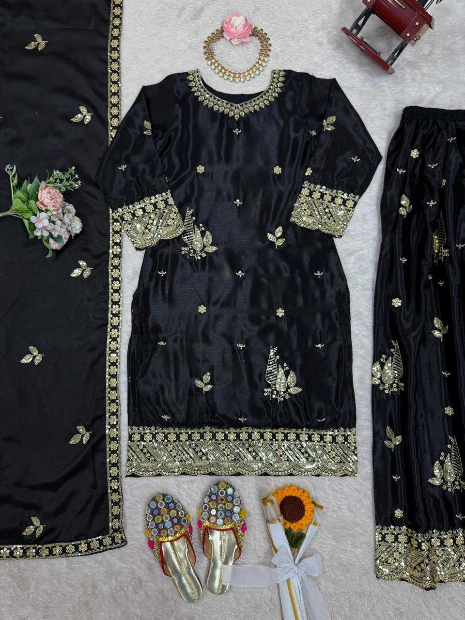 Ynf Chinon RIN133 1515 Suits & Dresses Wholesale Sharara Salwar Suits Embroidery Suits Party wear suits Manufacturer
