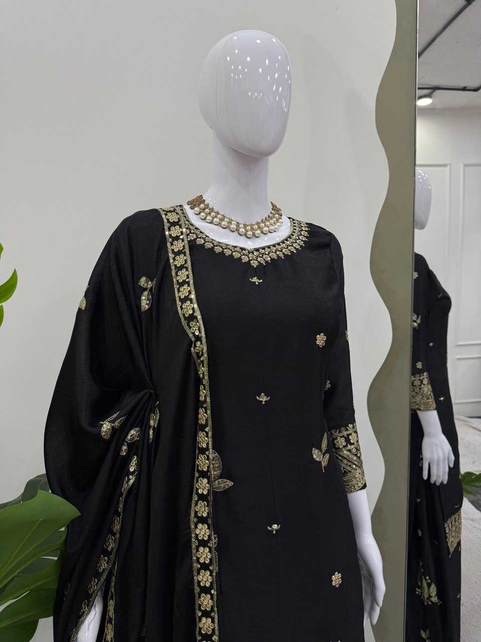 Ynf Chinon RIN133 1515 Suits & Dresses Wholesale Sharara Salwar Suits Embroidery Suits Party wear suits Manufacturer