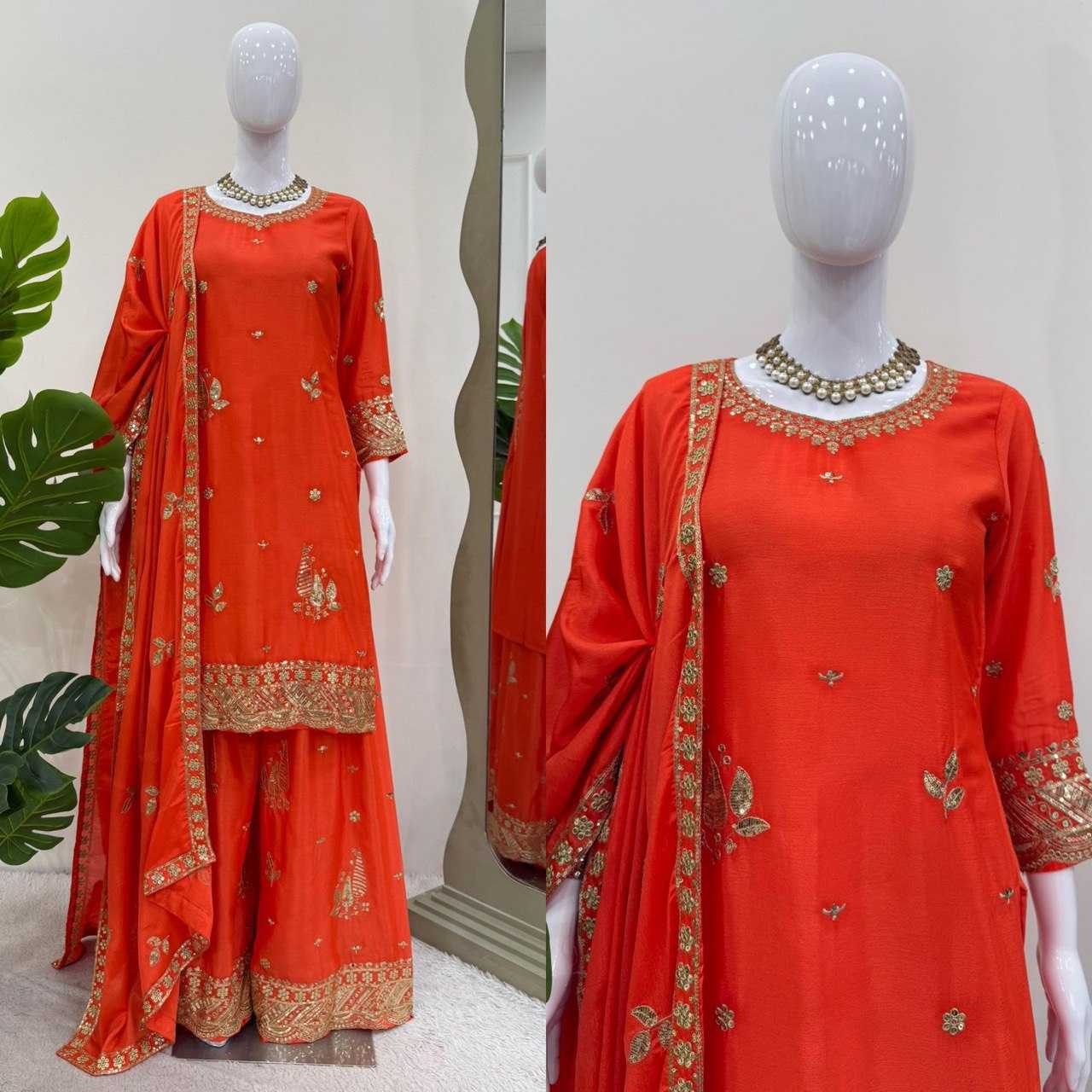 Ynf Chinon RIN133 1515 Suits & Dresses Wholesale Sharara Salwar Suits Embroidery Suits Party wear suits Manufacturer