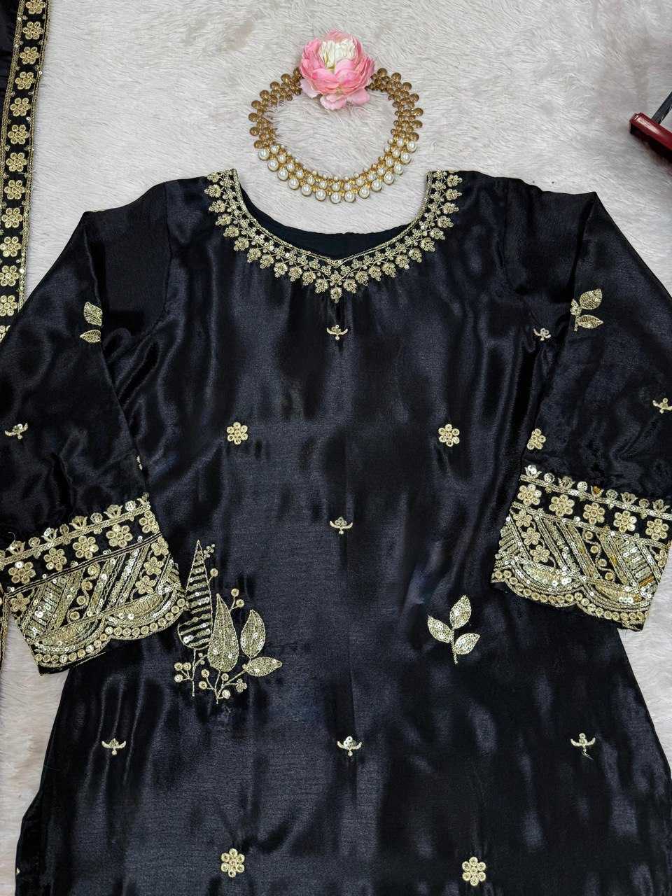 Ynf Chinon RIN133 1515 Suits & Dresses Wholesale Sharara Salwar Suits Embroidery Suits Party wear suits Manufacturer