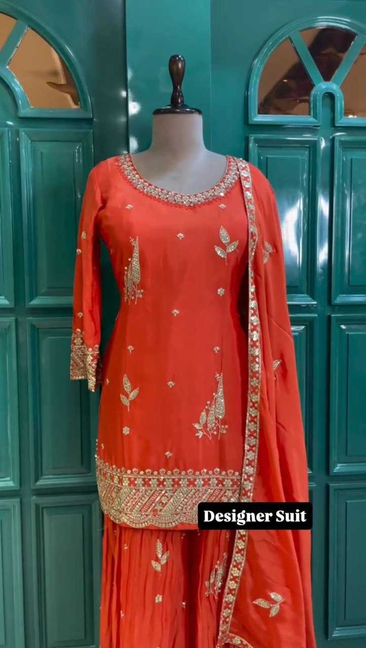 Ynf Chinon RIN133 1515 Suits & Dresses Wholesale Sharara Salwar Suits Embroidery Suits Party wear suits Manufacturer