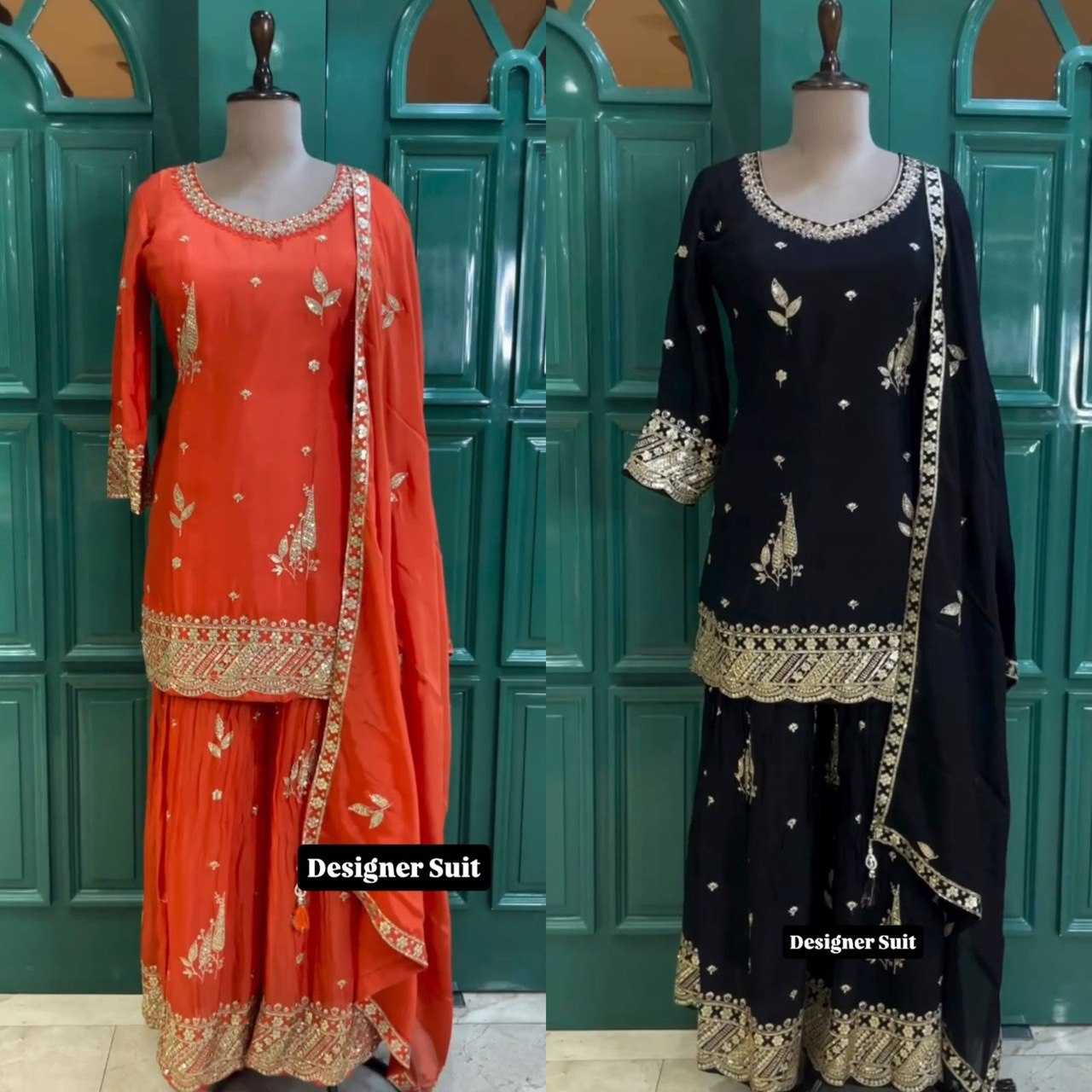 Ynf Chinon RIN133 1515 Suits & Dresses Wholesale Sharara Salwar Suits Embroidery Suits Party wear suits Manufacturer