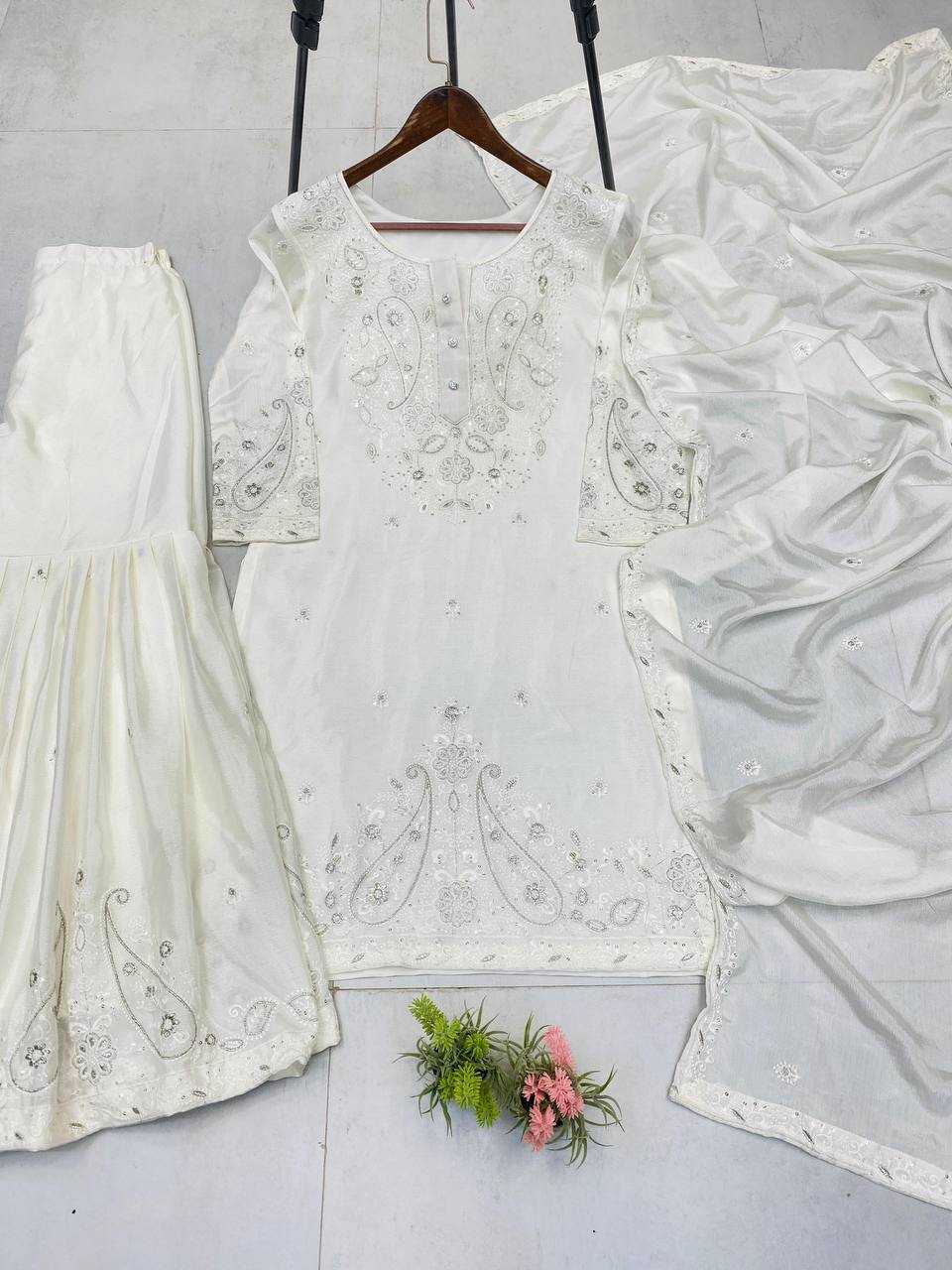 Ynf Chinon RIN141 1961 Suits & Dresses Wedding Collections Festive Collections Wholesale Sharara Salwar Suits Embroidered Suits Wedding Outfits Manufacturer