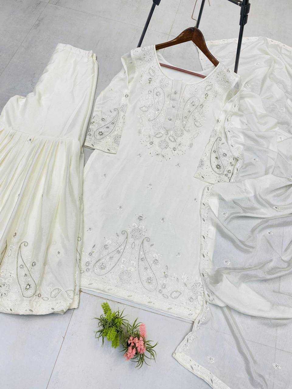 Ynf Chinon RIN141 1961 Suits & Dresses Wedding Collections Festive Collections Wholesale Sharara Salwar Suits Embroidered Suits Wedding Outfits Manufacturer