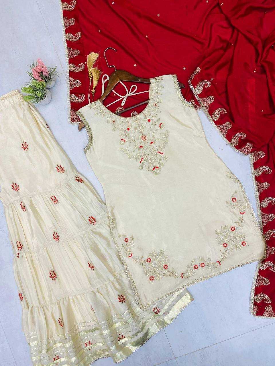 Ynf Chinon RIN141 1967 Suits & Dresses Wedding Collections Festive Collections Wholesale Sharara Salwar Suits Embroidery Suits Wedding Outfits Manufacturer