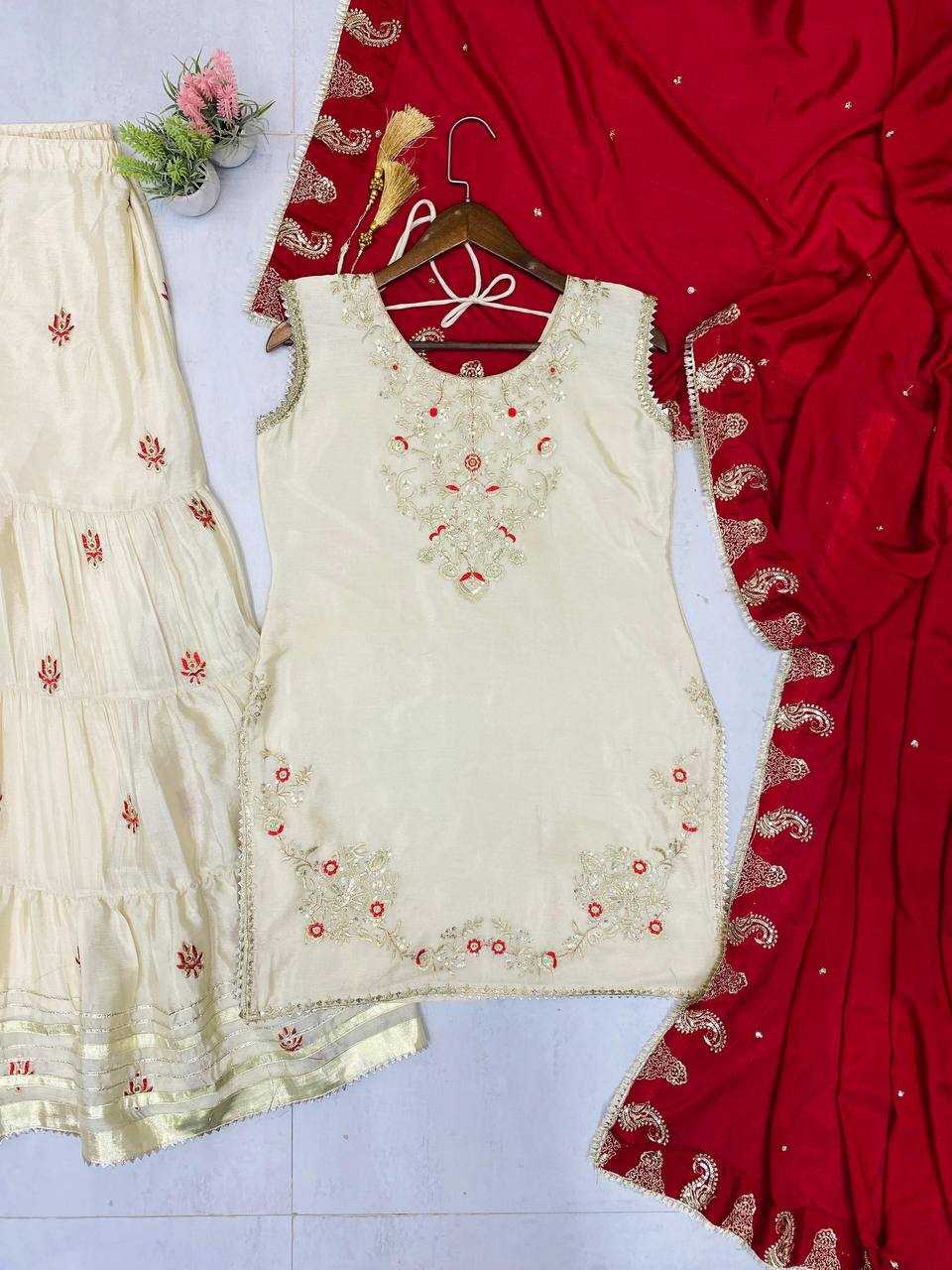 Ynf Chinon RIN141 1967 Suits & Dresses Wedding Collections Festive Collections Wholesale Sharara Salwar Suits Embroidery Suits Wedding Outfits Manufacturer