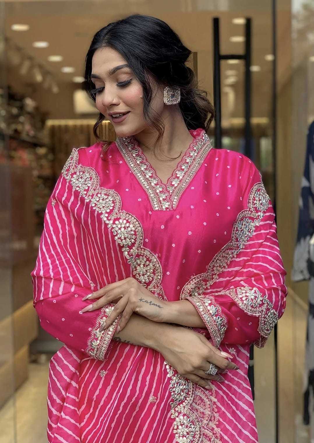 Ynf Chinon RIN157 PD-Karnika Suits & Dresses Wholesale Printed Suits Embroidery Suits Designer Suits Manufacturer