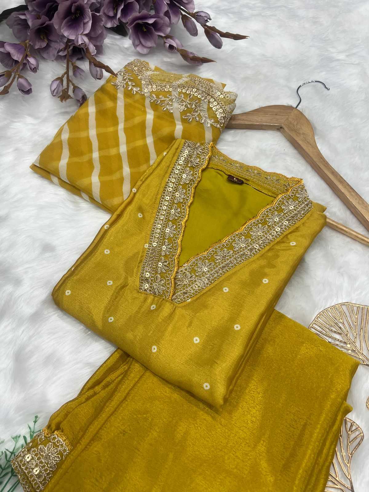Ynf Chinon RIN157 PD-Karnika Suits & Dresses Wholesale Printed Suits Embroidery Suits Designer Suits Manufacturer