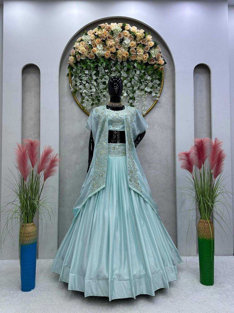 Ynf Chinon RIN162 224 Lehengas Wedding Collections Festive Collections Wholesale Designer Lehenga Choli Sequins Lehenga Wedding Outfits Manufacturer