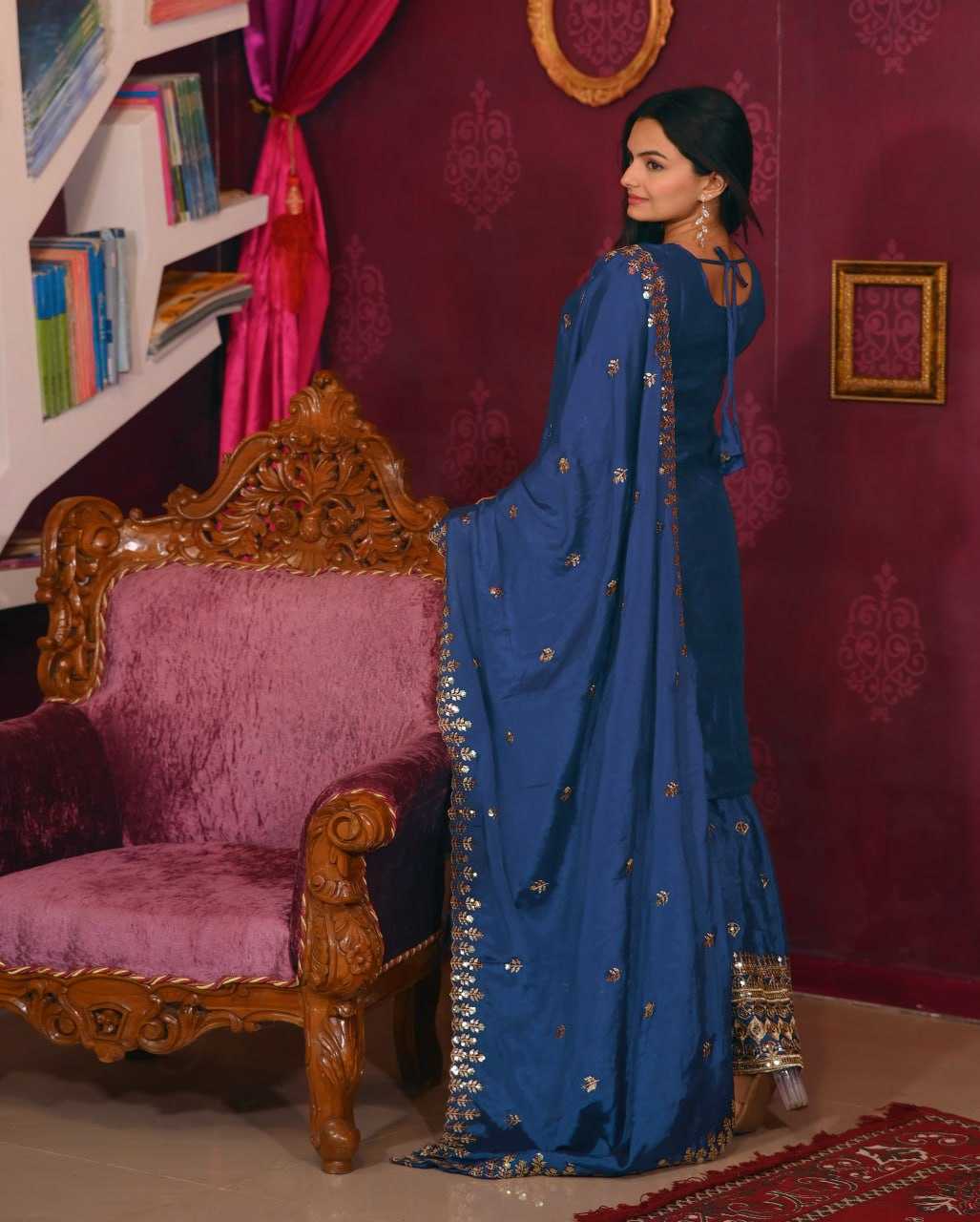 Ynf Chinon RIN232 10 Suits & Dresses Wholesale Sharara Salwar Suits Embroidery Suits Party wear suits Manufacturer