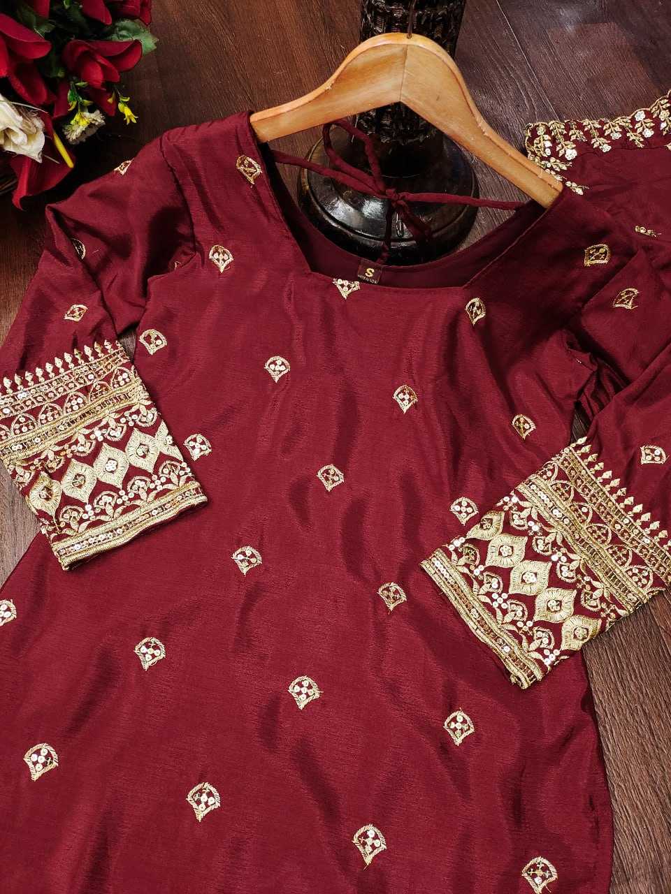 Ynf Chinon RIN232 10 Suits & Dresses Wholesale Sharara Salwar Suits Embroidery Suits Party wear suits Manufacturer