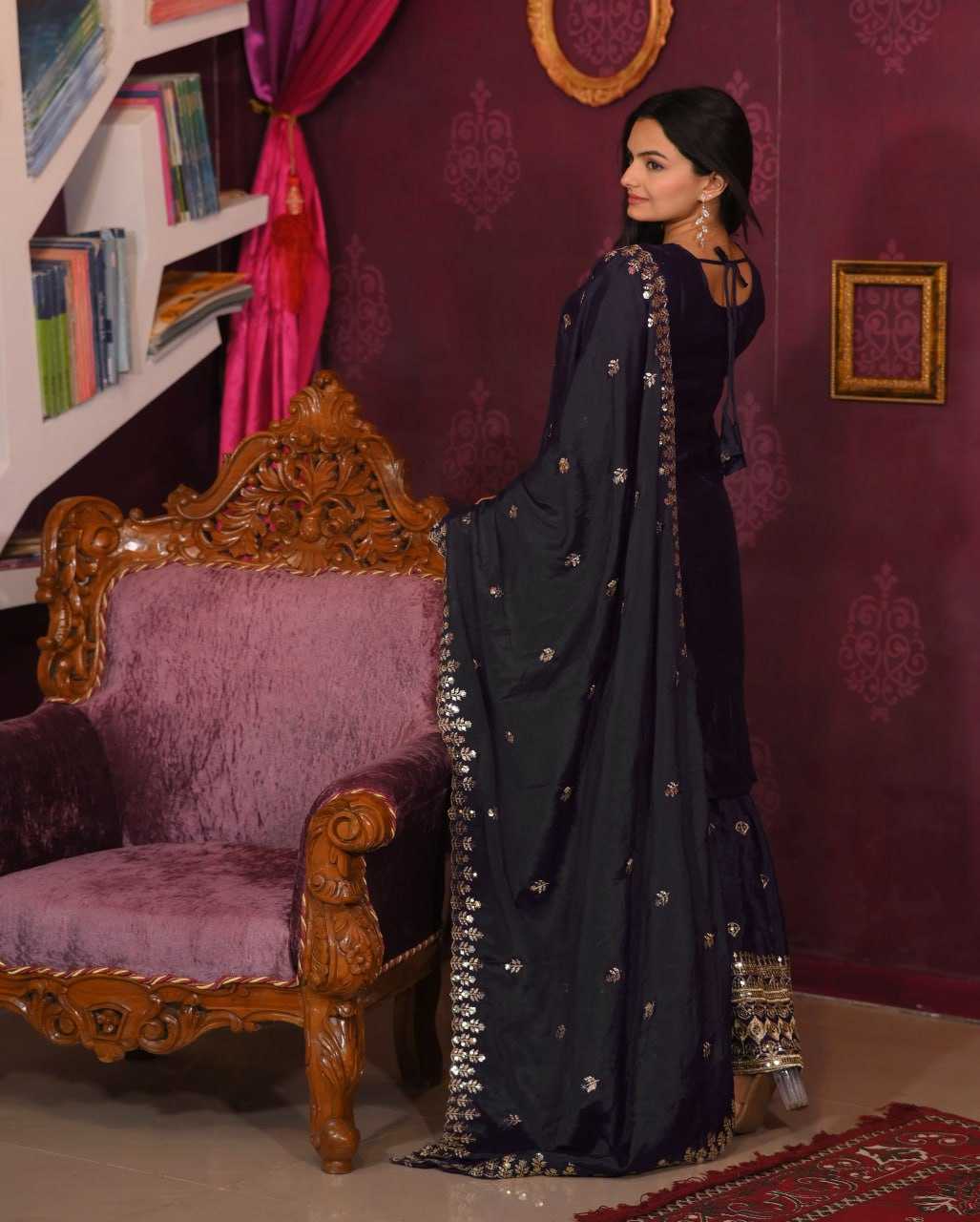 Ynf Chinon RIN232 10 Suits & Dresses Wholesale Sharara Salwar Suits Embroidery Suits Party wear suits Manufacturer