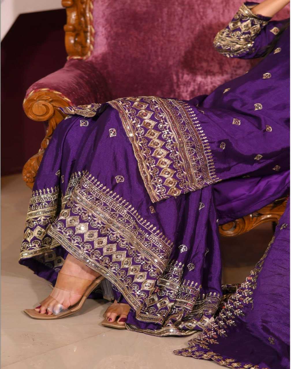 Ynf Chinon RIN232 10 Suits & Dresses Wholesale Sharara Salwar Suits Embroidery Suits Party wear suits Manufacturer
