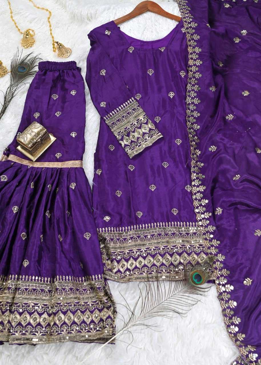 Ynf Chinon RIN232 10 Suits & Dresses Wholesale Sharara Salwar Suits Embroidery Suits Party wear suits Manufacturer