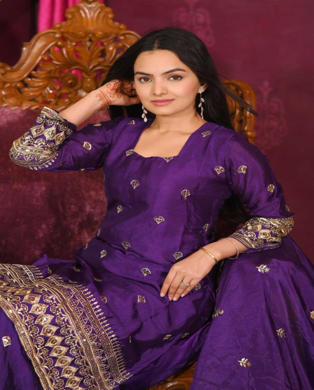 Ynf Chinon RIN232 10 Suits & Dresses Wholesale Sharara Salwar Suits Embroidery Suits Party wear suits Manufacturer