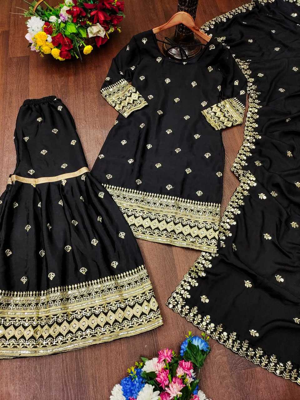 Ynf Chinon RIN232 10 Suits & Dresses Wholesale Sharara Salwar Suits Embroidery Suits Party wear suits Manufacturer