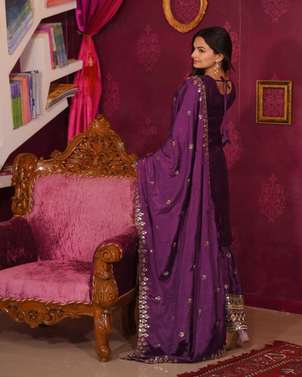Ynf Chinon RIN232 10 Suits & Dresses Wholesale Sharara Salwar Suits Embroidery Suits Party wear suits Manufacturer
