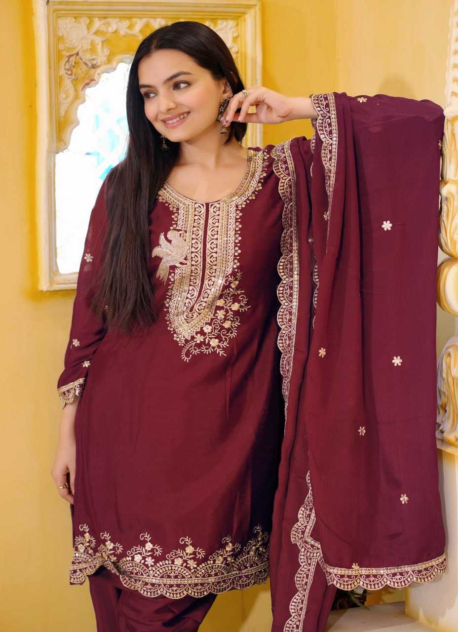 Ynf Chinon RIN232 21 Suits & Dresses Wholesale Embroidery Suits Patiala Suits Ladies Salwar Suits Manufacturer