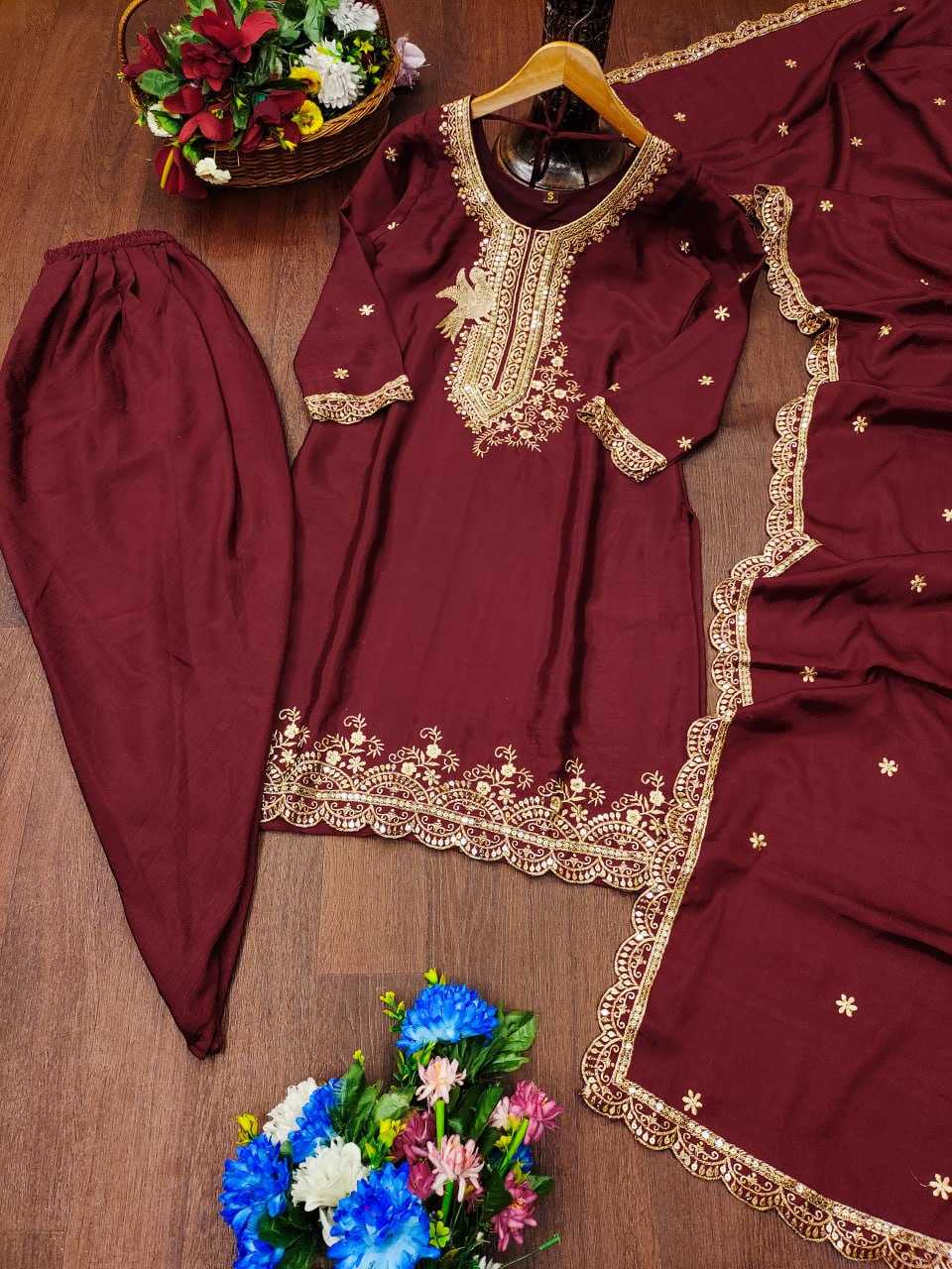 Ynf Chinon RIN232 21 Suits & Dresses Wholesale Embroidery Suits Patiala Suits Ladies Salwar Suits Manufacturer