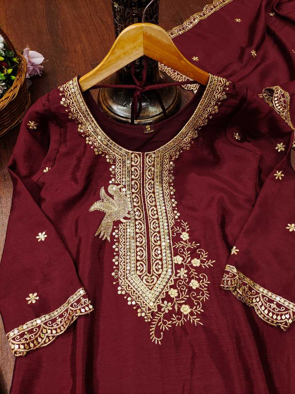 Ynf Chinon RIN232 21 Suits & Dresses Wholesale Embroidery Suits Patiala Suits Ladies Salwar Suits Manufacturer